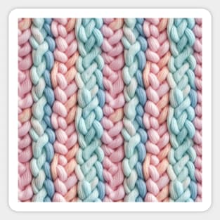 Pastel Knit Waves Sticker